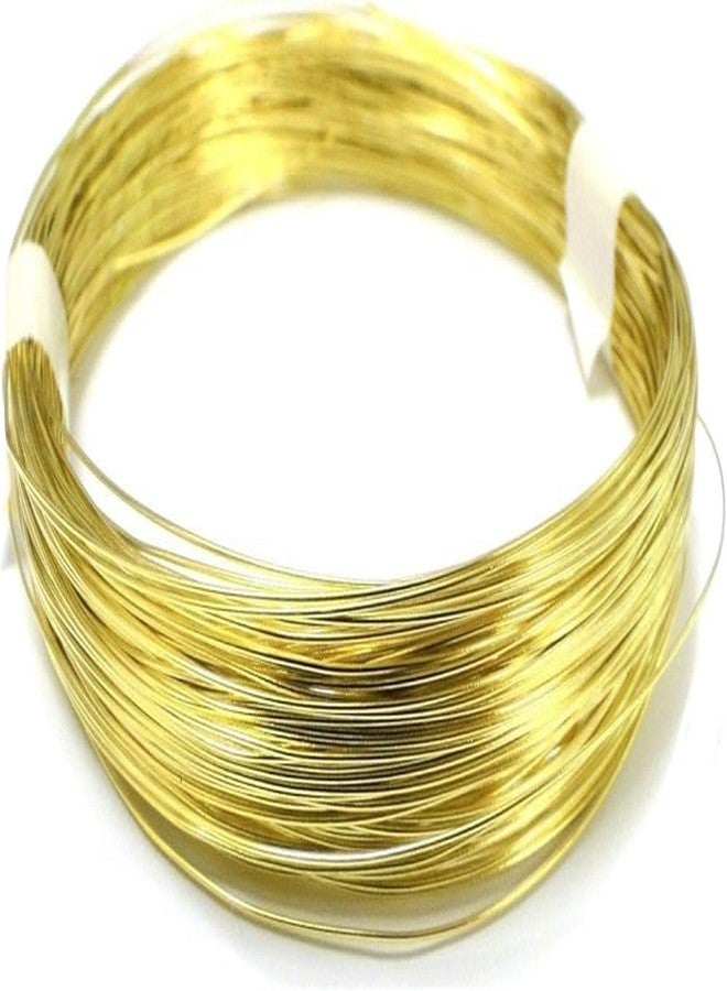 POWER HUB 10 Meter 19 Gauge (1MM) Brass Wire - Golden Wire - Jewellery Making - Diy Craft - Beading - School Projects - Image 1
